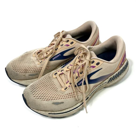 Brooks | Adrenaline GTS Running Shoe Sneaker Blush Pink Navy Womens 11.5 - Picture 1 of 8